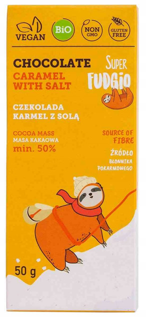 Czekolada Super Fudgio bezglutenowa karmel z solą 50 g