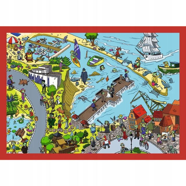 Puzzle 4w1 Podróże Treflików TREFL