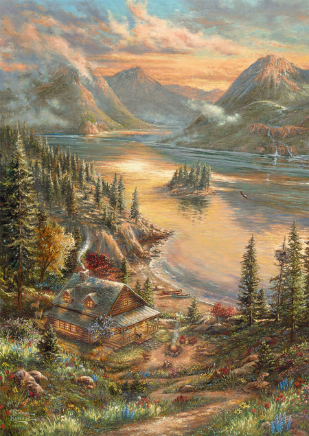 Puzzle Schmidt Spiele 500 el. Thomas Kinkade Nad Jeziorem Premium Quality