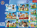 Puzzle Trefl 10w1 Psi Patrol Dzielna Drużyna Układanka dla Dzieci