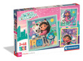 Puzzle Clementoni 3x48 Koci Domek Gabi Super Kolor 25002