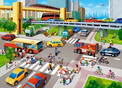 Puzzle 60 Układanka Miasto AUTA Auta Ulica Samochody Ludzie 5+ Castorland