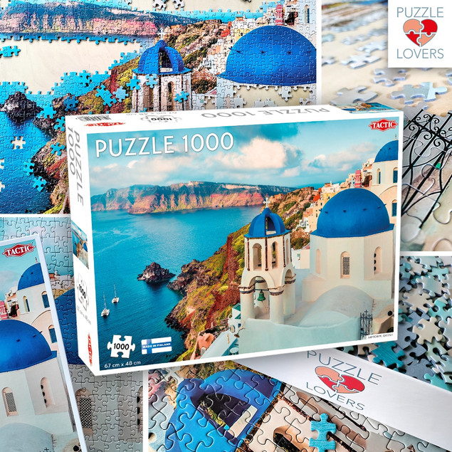Puzzle Tactic Santorini, Grecja 1000 elementów Krajobraz Wyspy