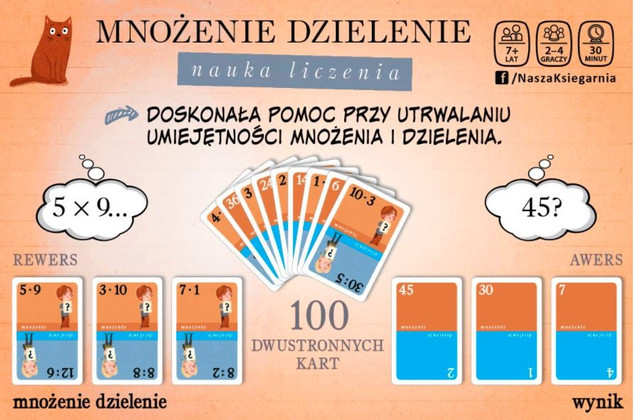 Gra Nasza Księgarnia Mnożenie dzielenie Nauka liczenia