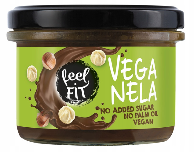 Feel FIT Veganela Wegański krem orzechowo-kakaowy bez dodatku cukru 200 g