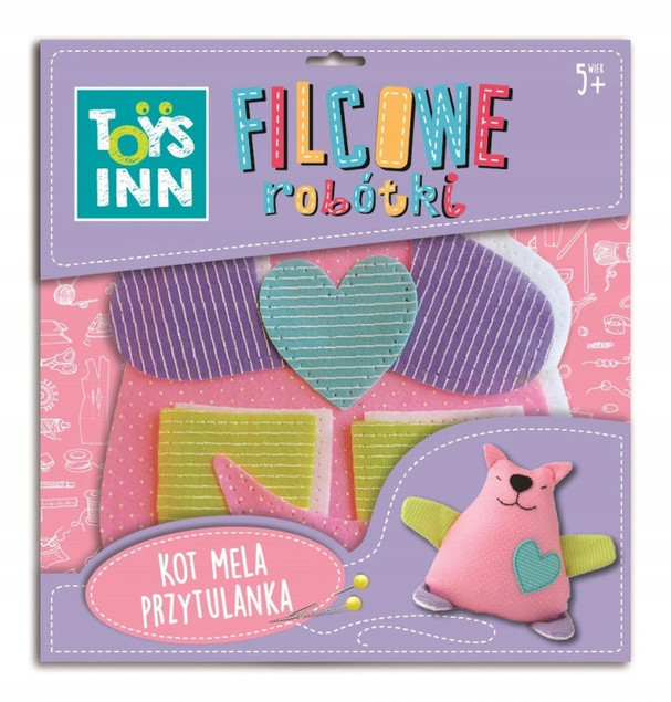 Filcowe Robótki Kot Przytulanka Mela STnux Zestaw Kreatywny DIY dla Dzieci