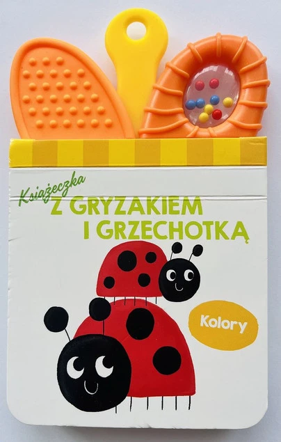 Książeczka Kolory z gryzakiem i grzechotką