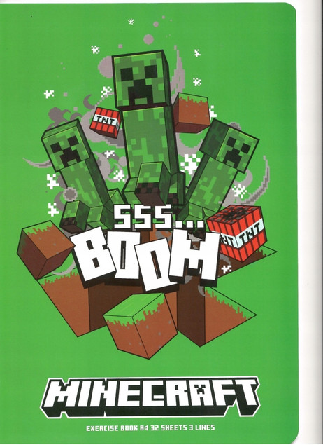 Minecraft Astra A4 Three‑Line Notebook – 32 Pages