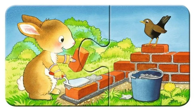 Puzzle Ravensburger Moje první puzzle Zvířátka na stavbě 9x2 dílků