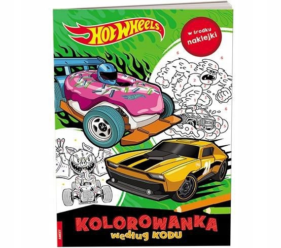 Mattel Hot Wheels Kolorowanka według kodu Praca zbiorowa