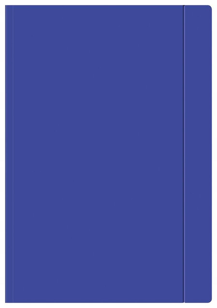 Teczka Z Gumką Szkolna Biurowa A4 GRANATOWA Interdruk