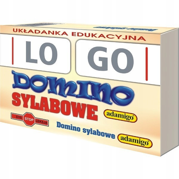 Domino Sylabowe Adamigo LOGO - Gra Edukacyjna do Nauki Czytania