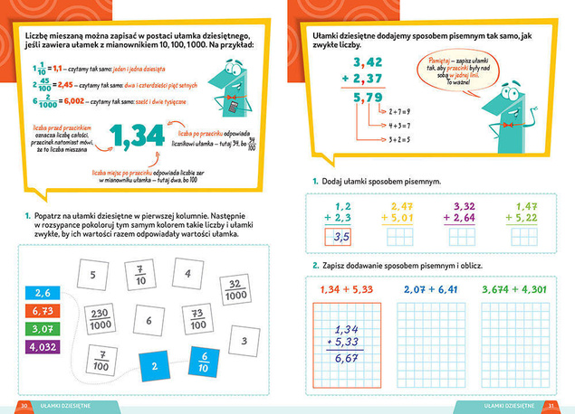 Ułamki Klasy 4-5 MATEMATYKA Ćwiczenia Zadania Greg