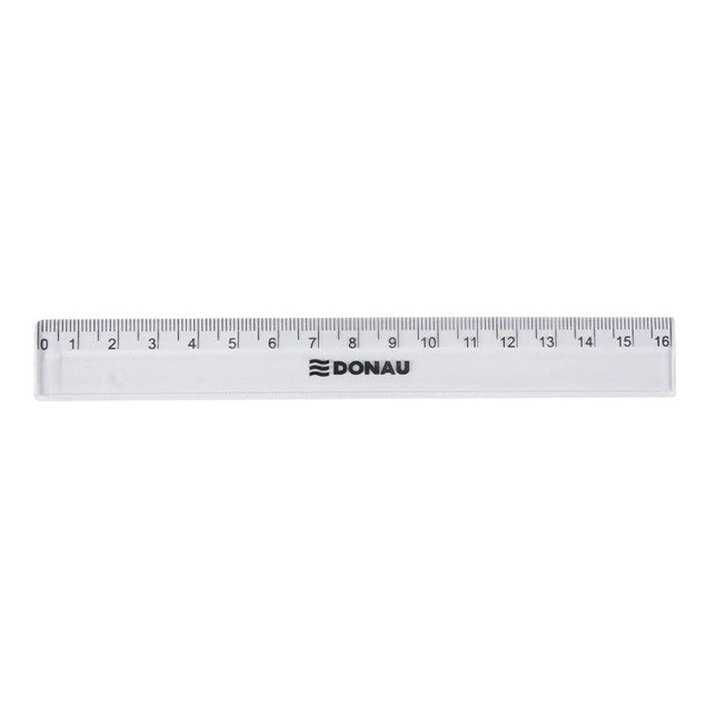 Linijka 16cm transparentna DONAU - detale