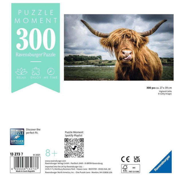 PUZZLE MOMENT 300 SZKOCKA KROWA, RAVENSBURGER