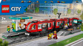 LEGO City 60423 Tramwaj Miejski ze Stacją – Zestaw dla Dzieci 7+
