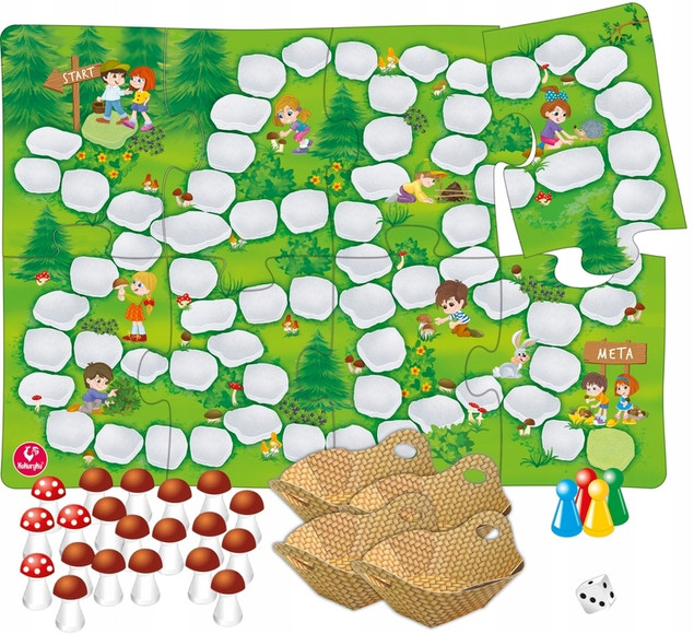 Grzybobranie – gra planszowa 2+ (4 graczy) – Kukuryku