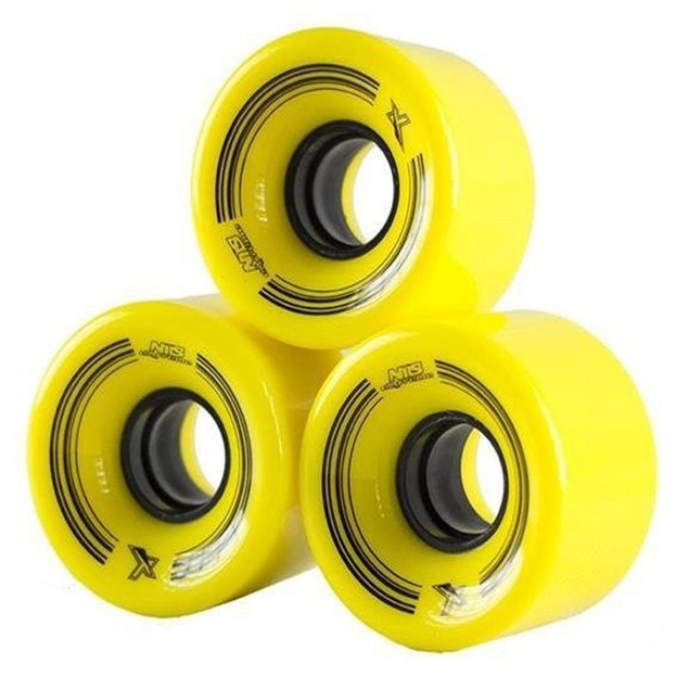 KBM-5432 YELLOW 60x45 MM (4 szt.) KÓŁKA KAUCZUKOWE DO PENNYBOARD NILS EXTREME