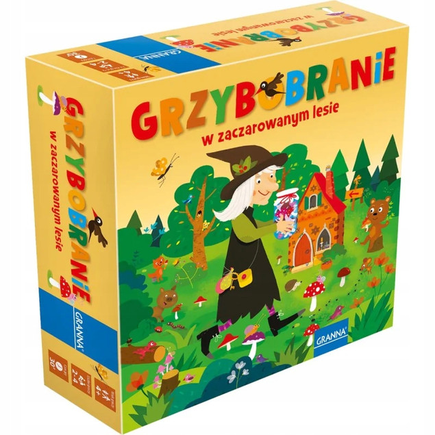 Grzybobranie w zaczarowanym lesie – gra planszowa 2‑4 graczy, 25 grzybków
