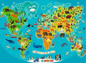 Puzzle Ravensburger 150 elementów mapa świata dla dzieci 7 lat +