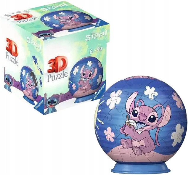 Puzzle 3D Ravensburger Disney Stitch Kula 11598 (54 elementy)