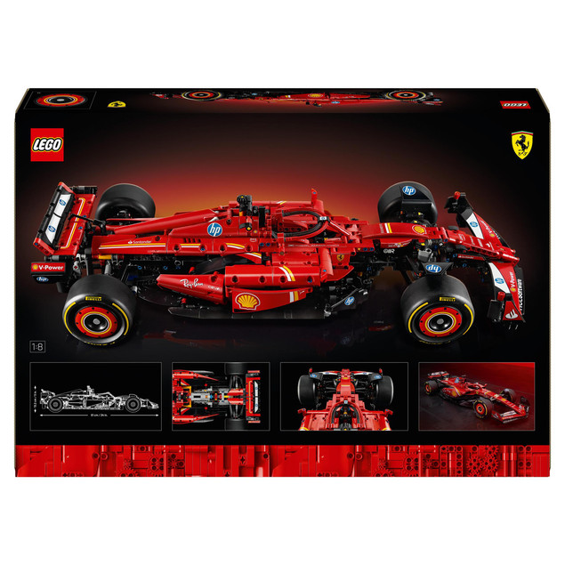 LEGO Technic 42207 Bolid F1 Ferrari SF-24 – Model Samochodu Wyścigowego dla Dorosłych