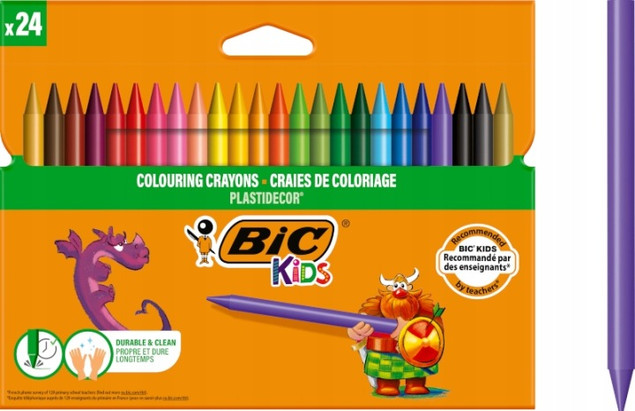 Kredki Plastidecor KIDS 24 kolorów BIC
