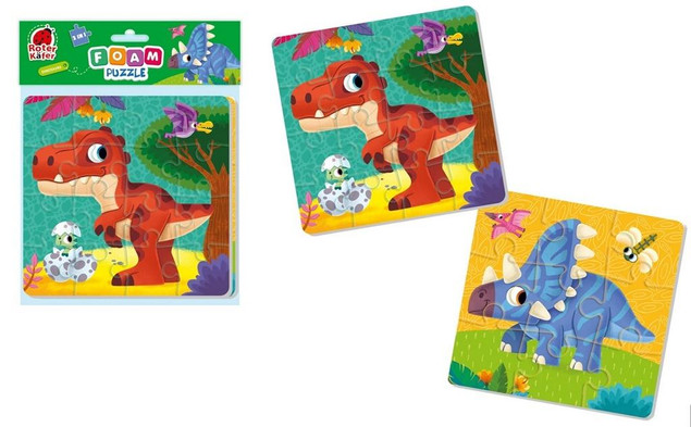 Piankowe Puzzle 2w1 Dinozaury Roter Kafer 25 elementów dla Dzieci