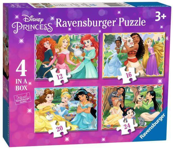 Puzzle 4w1 Disney Princess Ravensburger  030798 