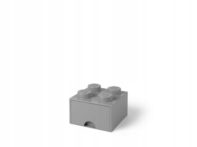 Pojemnik LEGO Brick 4 Szary z Szufladą na Klocki 40051740