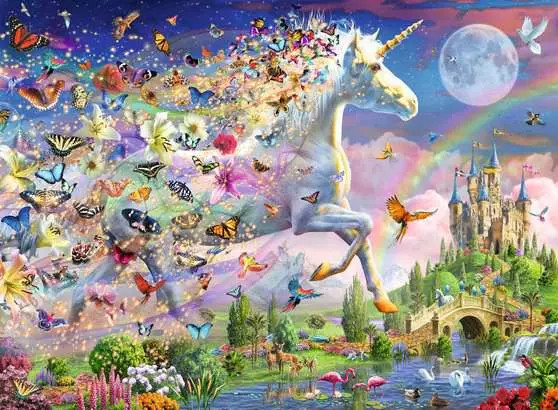 Puzzle Ravensburger 200 elementów Puzzle 200 Magical Butterfly Unicorn