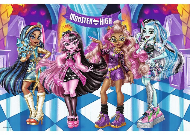 Puzzle 100 Lalki MONSTER HIGH Straszni Przyjaciele 5+ Trefl