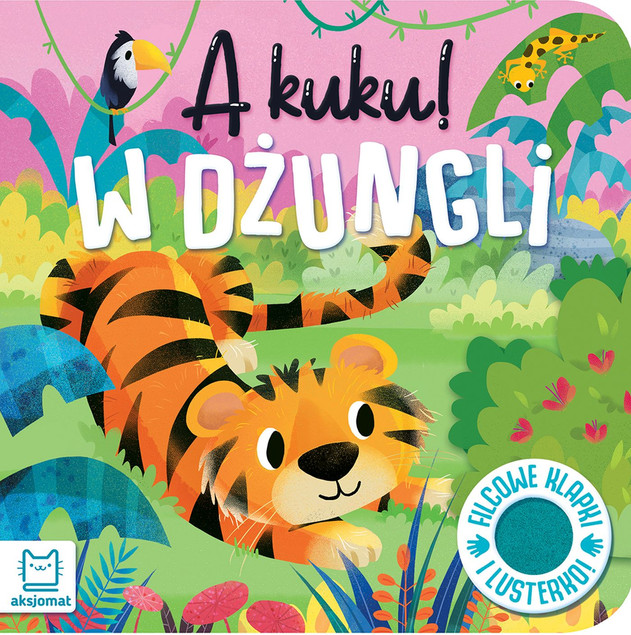 Książeczka Sensoryczna A kuku! W Dżungli Filcowe Klapki I Lusterko 0+