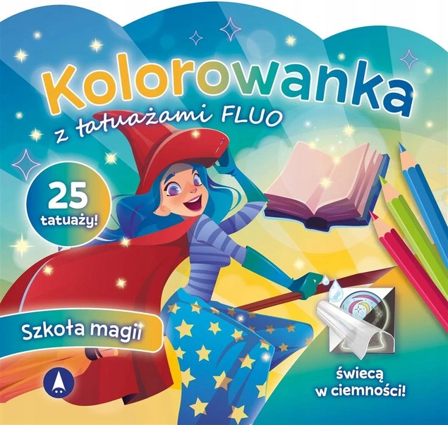 MALOWANKI KOLOROWANKI Z NAKLEJKAMI KOLOROWANKA Z TAUAŻAMI MAGIA ŚWIECI W CIEMNOŚCI