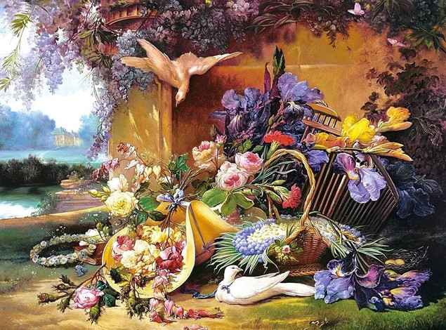 Puzzle 2000 Kwiaty CASTOR