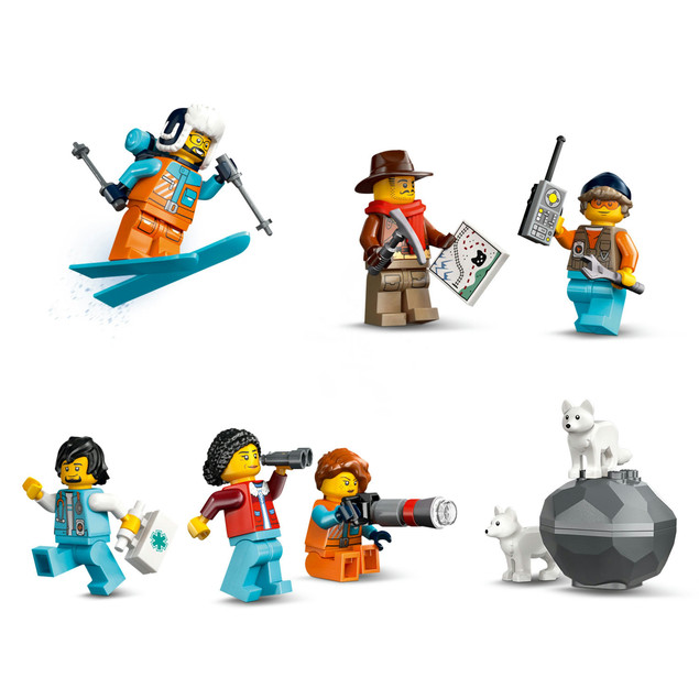 LEGO City 60470 Ekspres Polarny dla Odkrywców Arktyki – Zdalnie Sterowany Pociąg z Pługiem i Minifigurkami