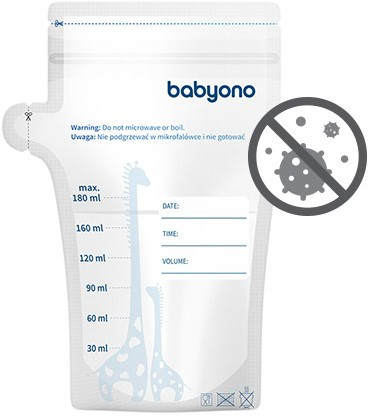 2x BABYONO Woreczki Do Pokarmu 180ml 30 Sztuk 1084
