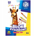 Blok rysunkowy biały A3 90g/m2 20 kartek Astra
