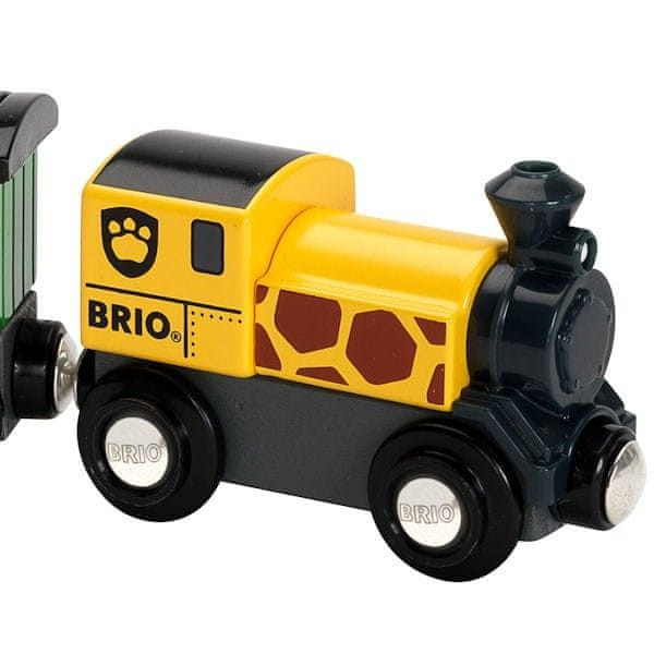 BRIO World Pociąg Safari z żyrafą i zebrą