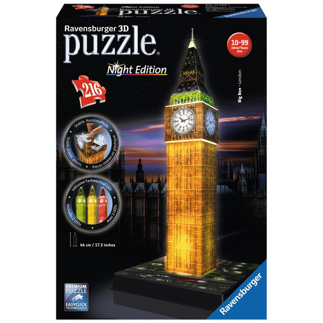 Puzzle 3D 216 Big Ben NIGHT EDITION Ravensburger 