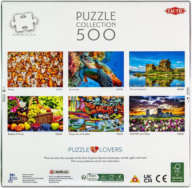 Puzzle Tactic 500 Water Colors - Akwarelowy Obraz 47x31cm