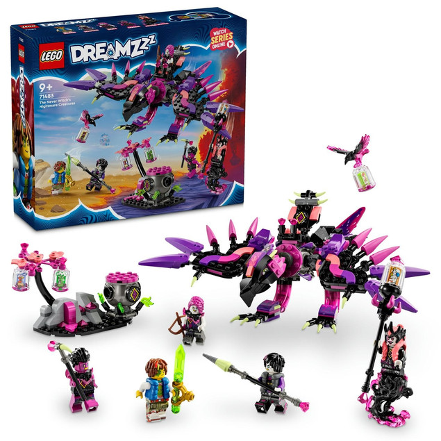 LEGO DREAMZzz 71483 Stwory z koszmarów Nigdywiedźmy Kruk Wilkołak DoomBlob