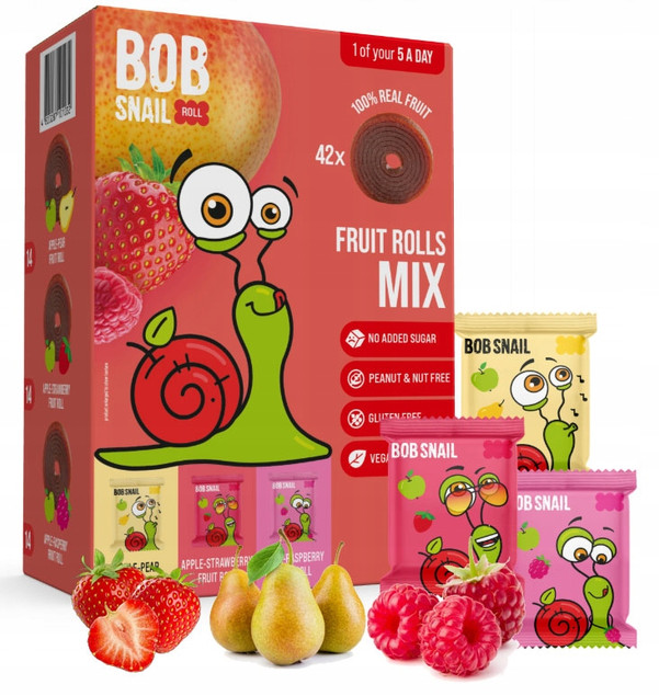 Zestaw hurtowy Bob Snail Fruit Rolls Mix 10x 420 sztuk