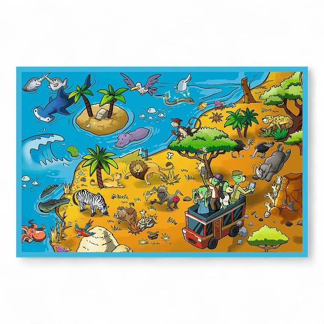 TREFL Puzzle 2x70 Trefliki w Krainie Zwierząt 34445