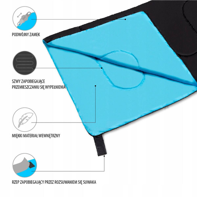 Śpiwór Turystyczny Kołdra Pod Namiot 190 x 75 cm NILS NC2002
