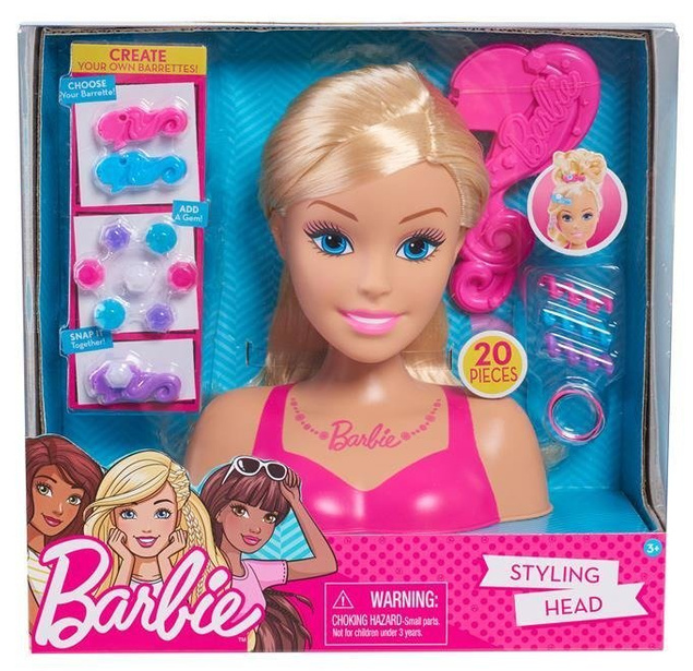 Głowa do stylizacji BARBIE Blond 62539 Mattel