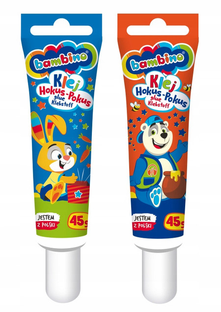 2x Klej Biały Hokus Pokus w Tubie 45g Bambino