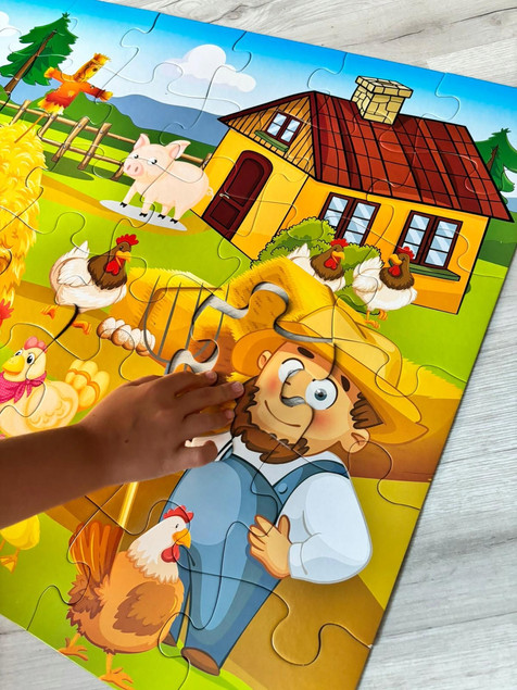 Puzzle Podłogowe JUMBO Farma 48 elementów XXL dla Dzieci +3