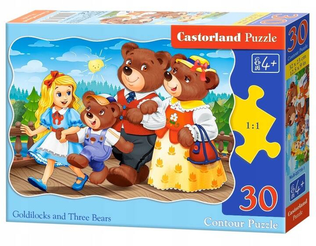 Puzzle 30 Układanka Bajka ZŁOTOWŁOSA i TRZY MISIE Miś 4+ Castorland