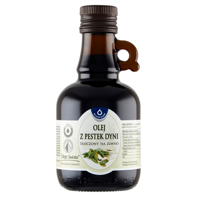 Olej z pestek dyni Oleofarm tłoczony na zimno 250 ml